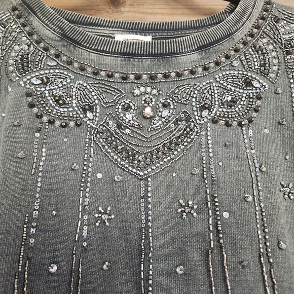 NWT Pilcro Embellished Graphic Sweatshirt XL Gorgeous!!! SEE BELOW FOR CALL OUT - Picture 7 of 9